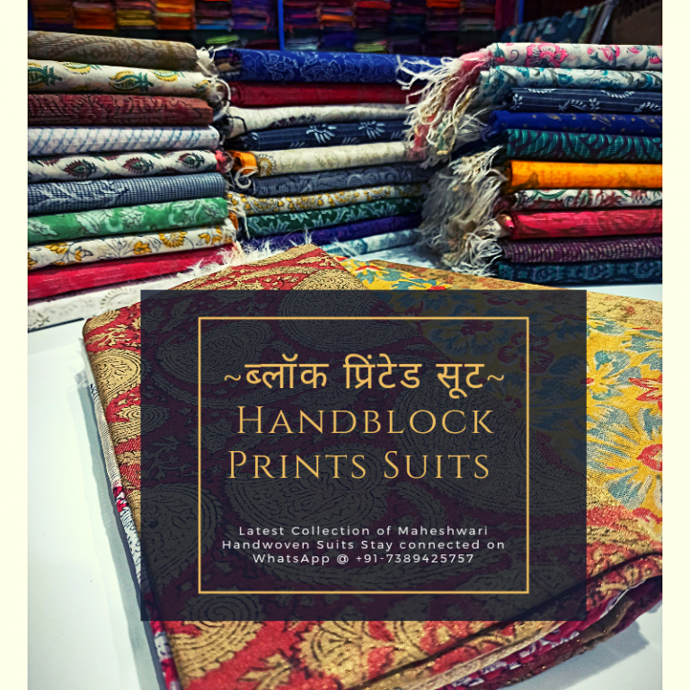 Maheshwari Handwoven Printed Suits Collection for Festivals