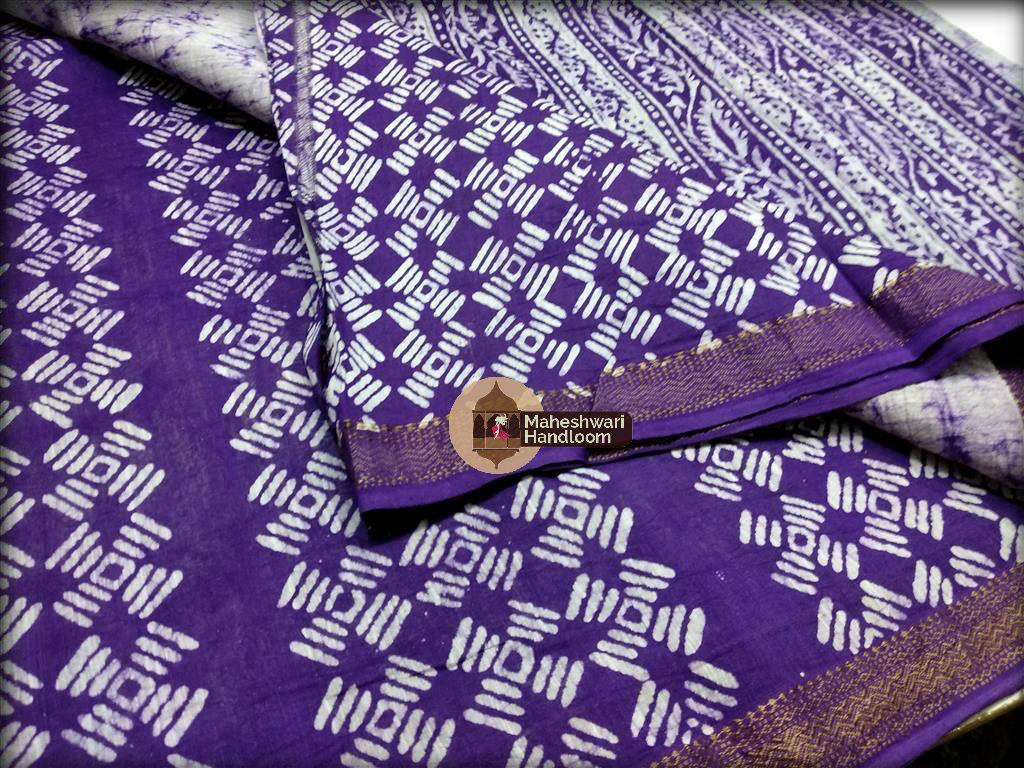 Maheshwari Batik Print Sarees