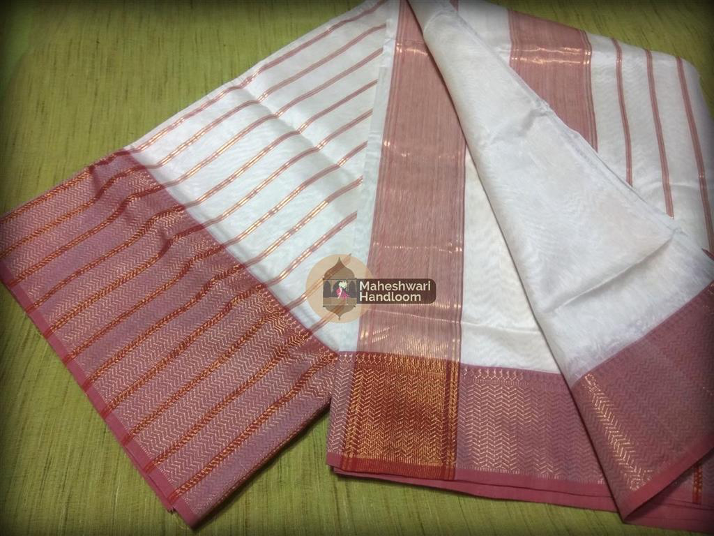 Latest Collection of Maheshwari Traditional Band Borders Saree