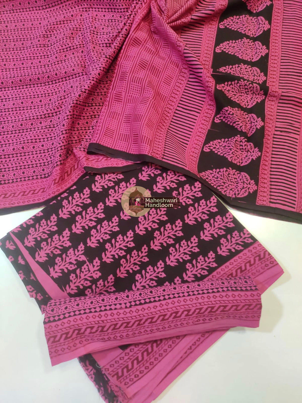 Pink Bagh Print Cotton Suit set
