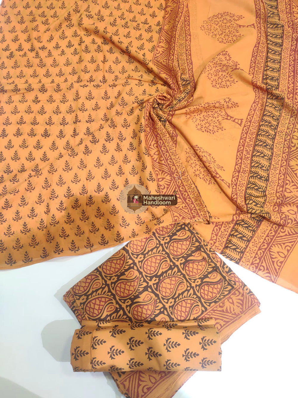Bagh Print Cotton Suit set 
