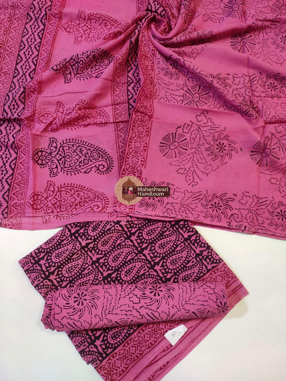 Pink Bagh Print Cotton Suit set
