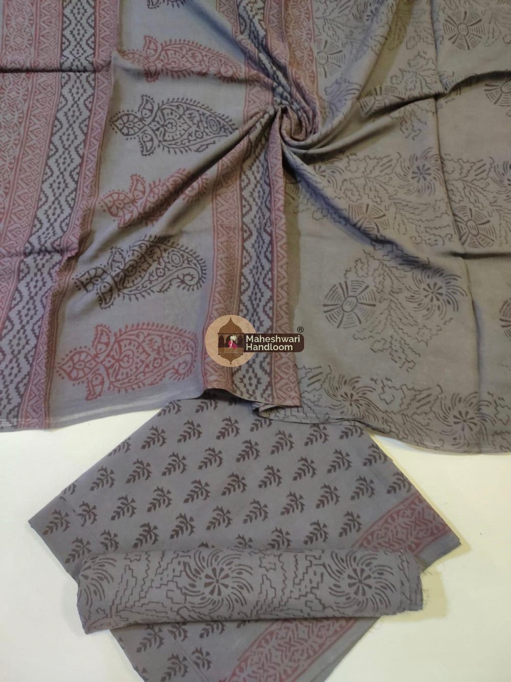 Bagh Print Cotton Suit set - 63