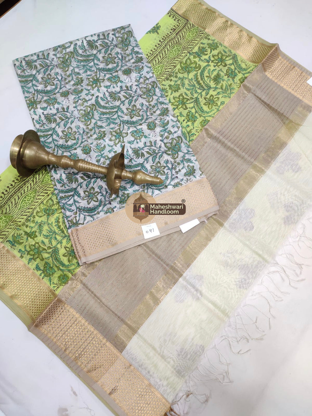 Green Maheshwari Printed Top Dupatta Suits - 35