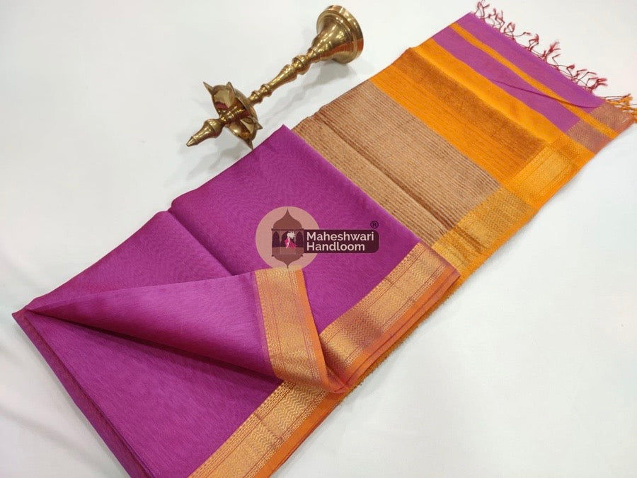 Maheshwari Light Purple Gicha Pallu Saree 029
