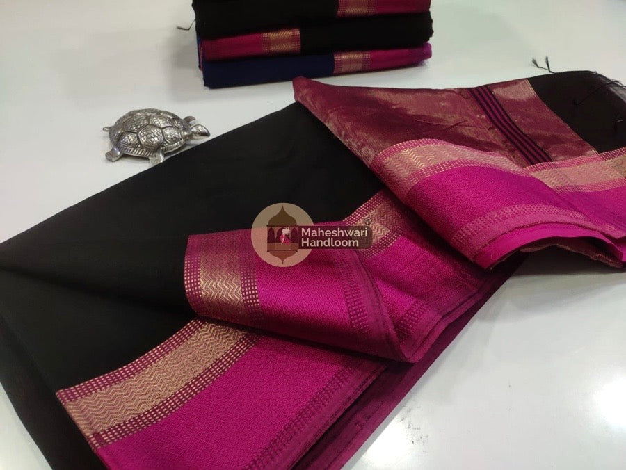 Black Thread Border Saree 29