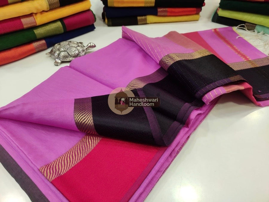 Ultra Pink Ganga Jamuna Border Saree 025