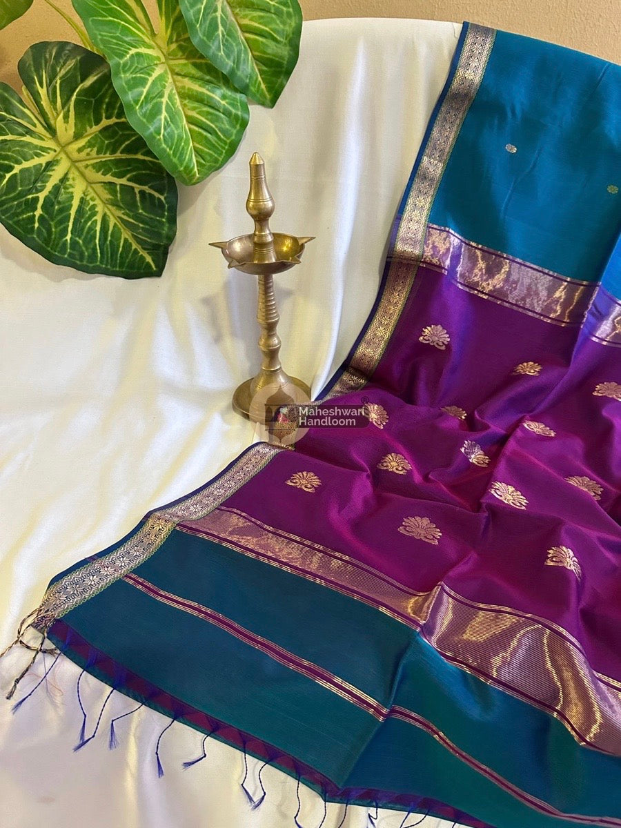 Maheshwari Morpankhi Butta-Butti Saree 05