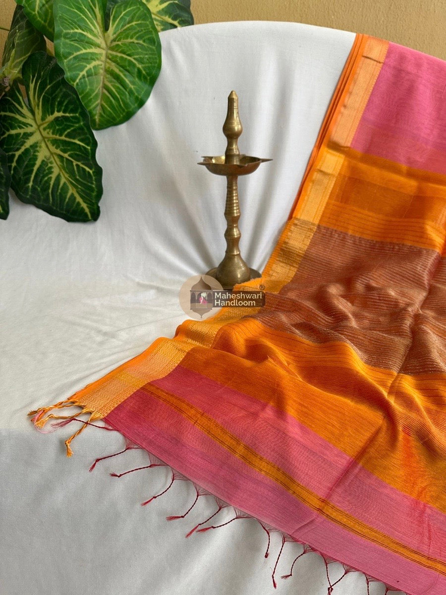 Maheshwari Pink Gicha Pallu Saree 018