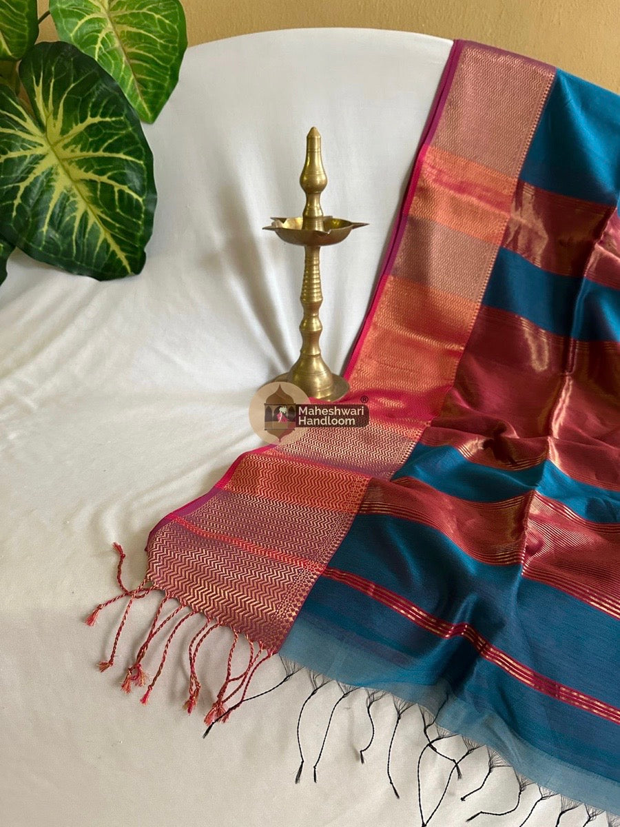 Maheshwari Morpankhi Zari Skirt Saree 014