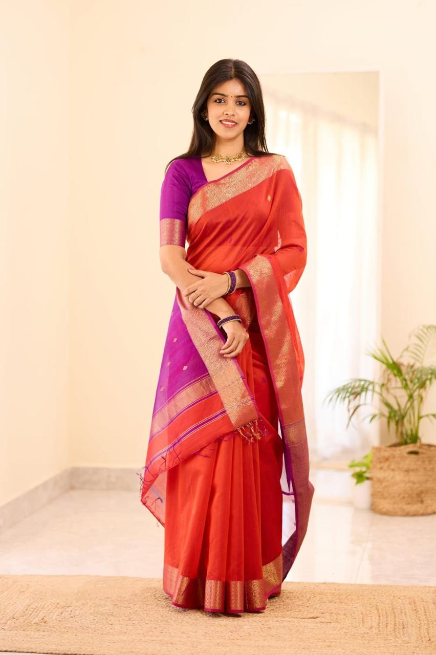 Maheshwari Nayanthara Zari Butti Trending Sarees
