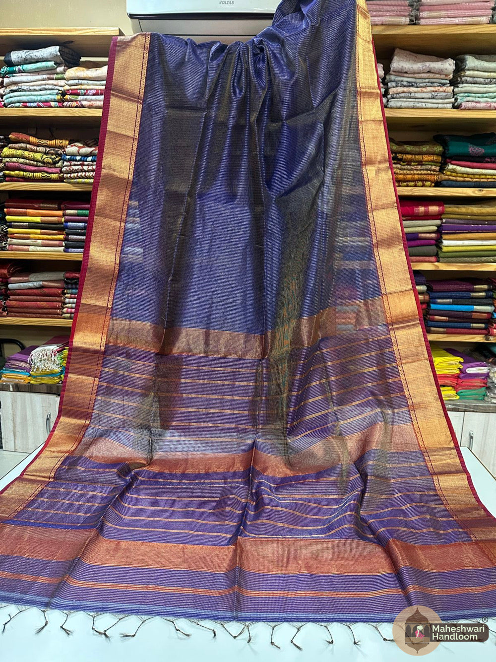 Maheshwari Tissue Checks Sarees