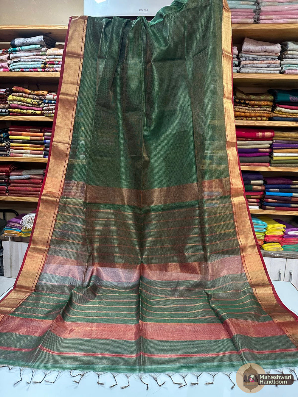 Maheshwari Tissue Checks Sarees