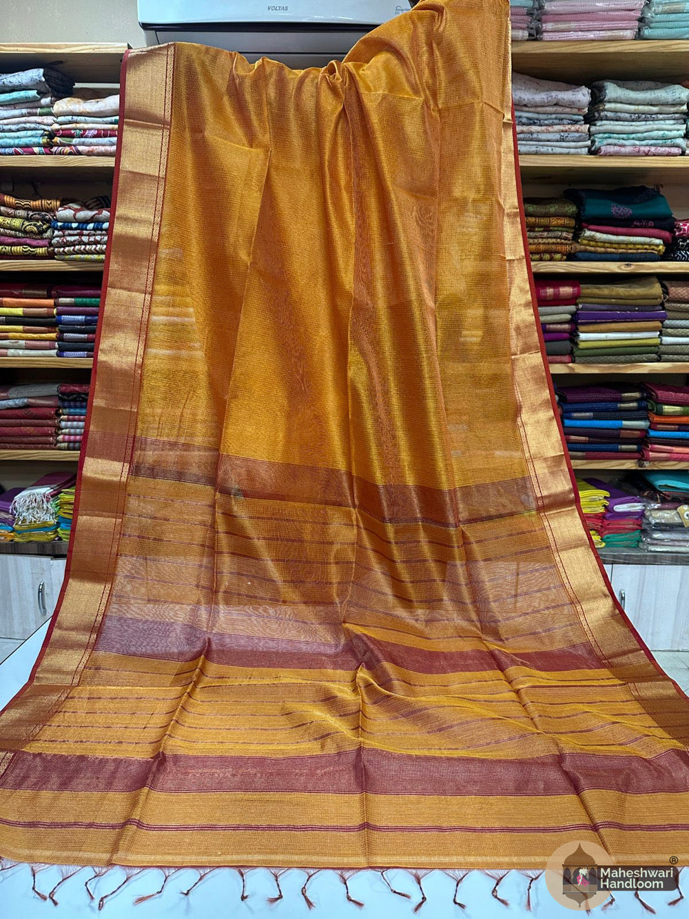 Maheshwari Tissue Checks Sarees