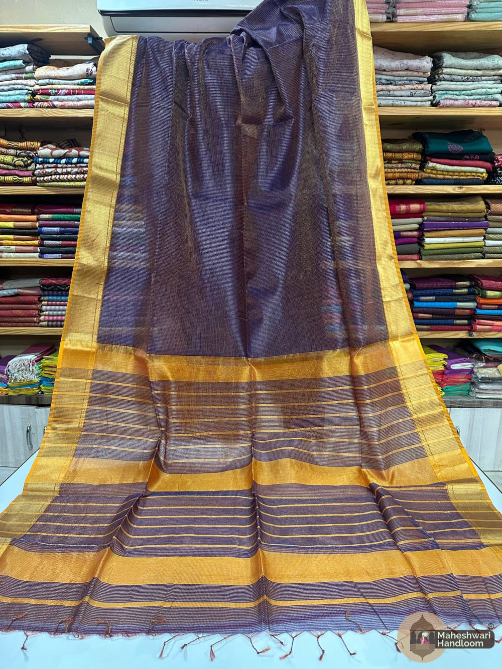 Maheshwari Tissue Checks Sarees