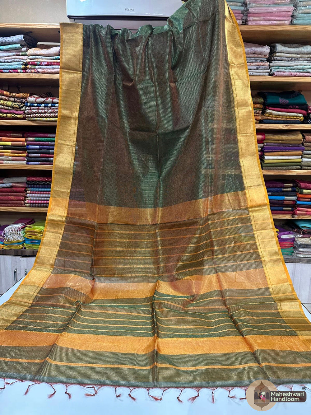 Maheshwari Tissue Checks Sarees