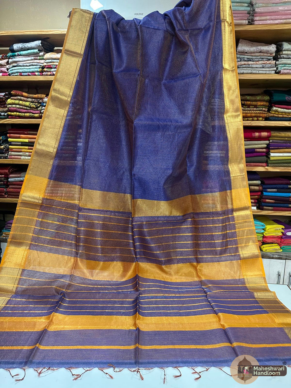 Maheshwari Tissue Checks Sarees