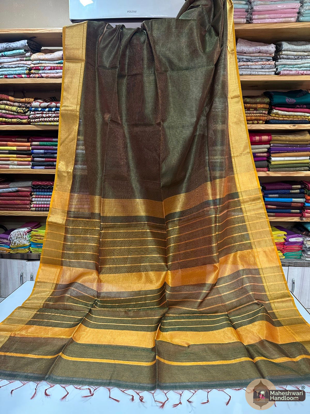 Maheshwari Tissue Checks Sarees