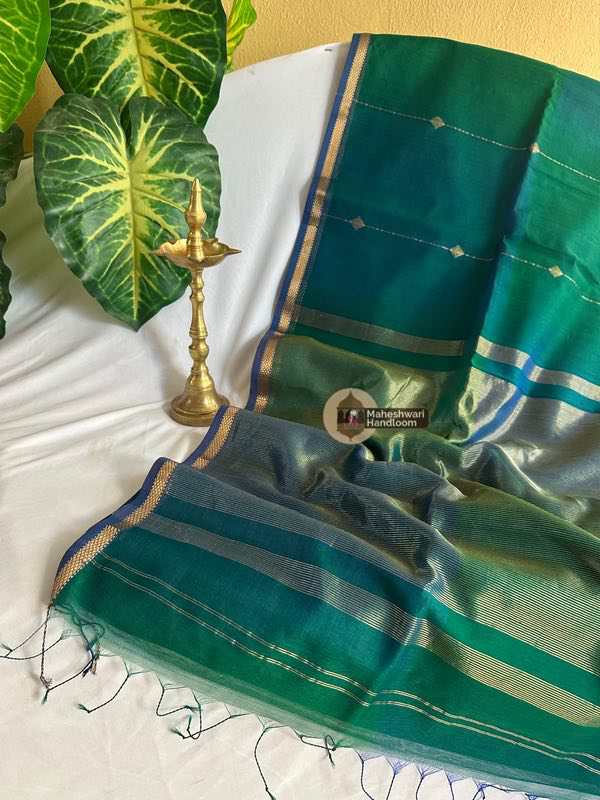Maheshwari Lining Buti Sarees