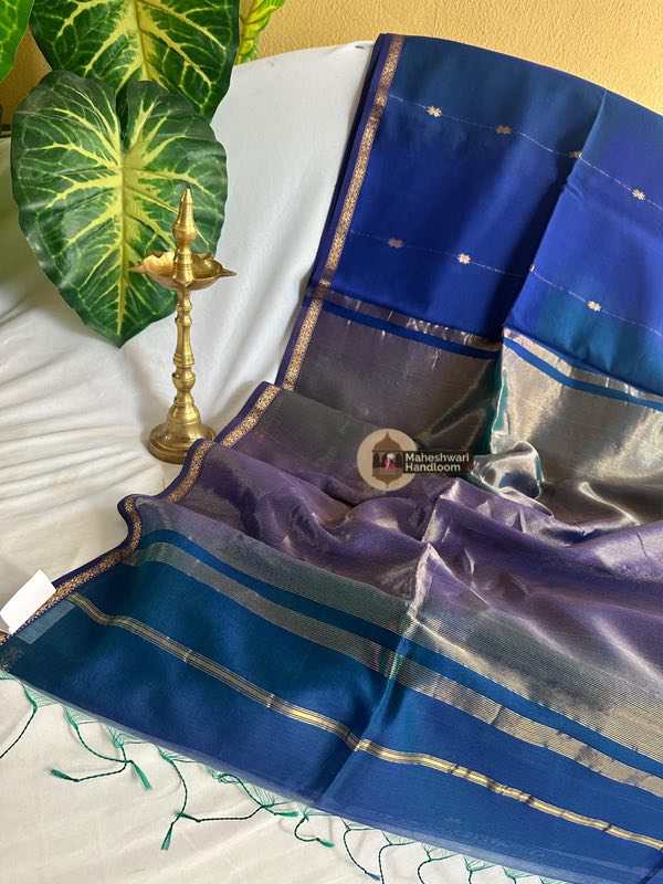 Maheshwari Lining Buti Shaded Sarees