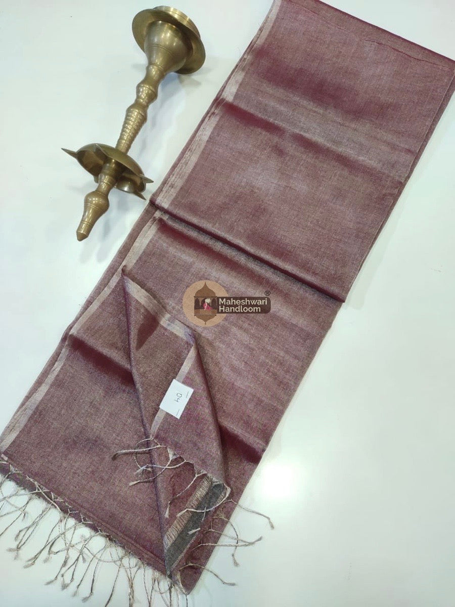 Exclusive Maroon Maheshwari Full Silver Tissue Sarees 03