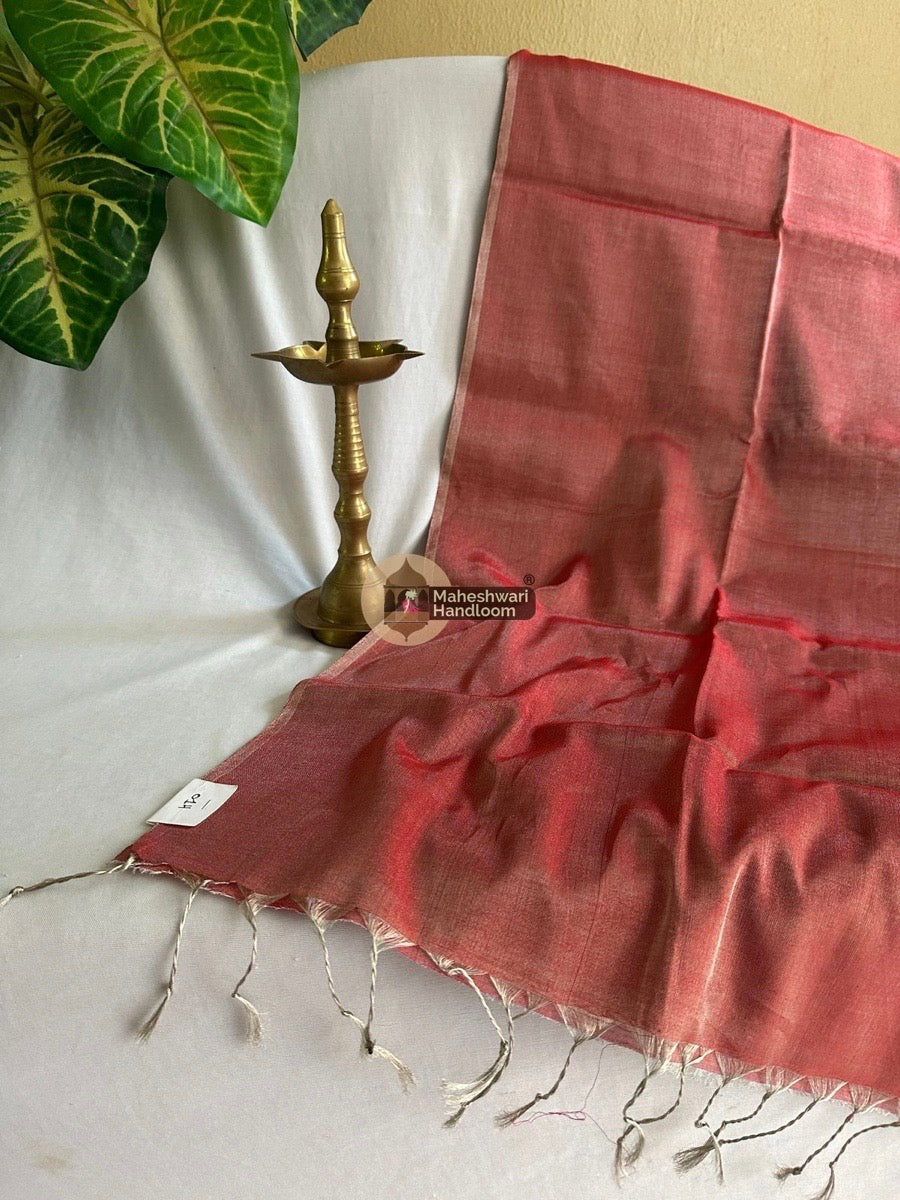 Exclusive Light Pink Maheshwari Full Silver Tissue Sarees 02