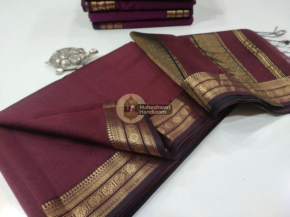 Maheshwari Traditional Zari Border Sarees