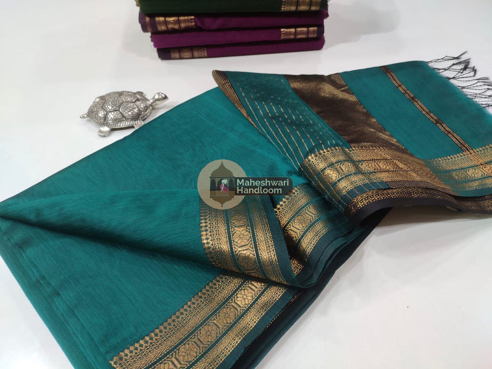 Maheshwari Traditional Zari Border Sarees