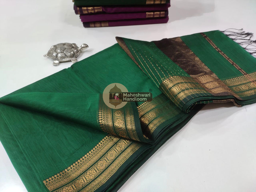 Maheshwari Traditional Zari Border Sarees