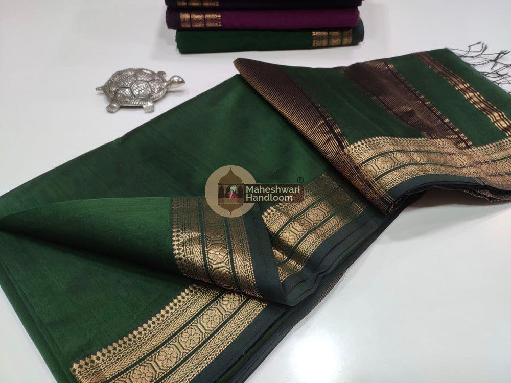 Maheshwari Traditional Zari Border Sarees
