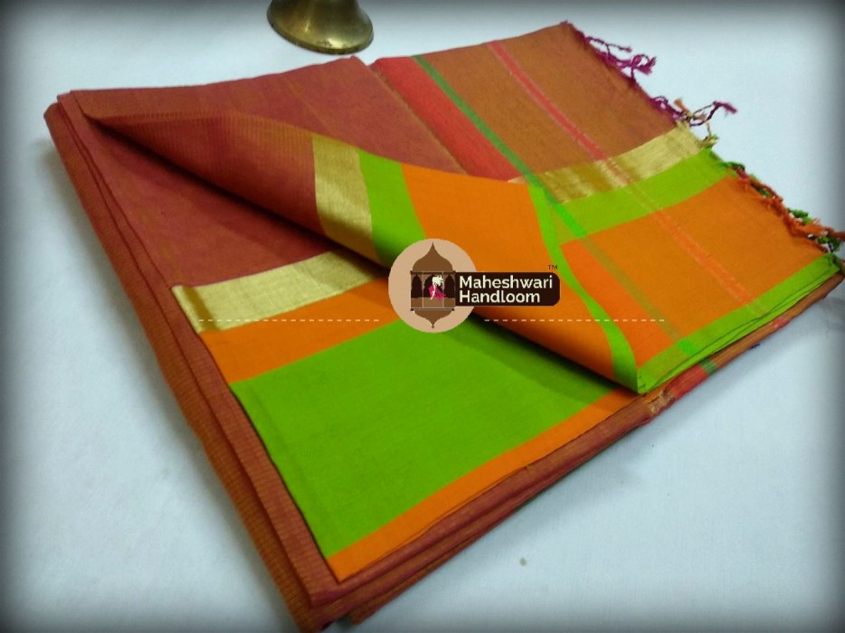 Maheshwari Golden Ganaga Jamuna Saree