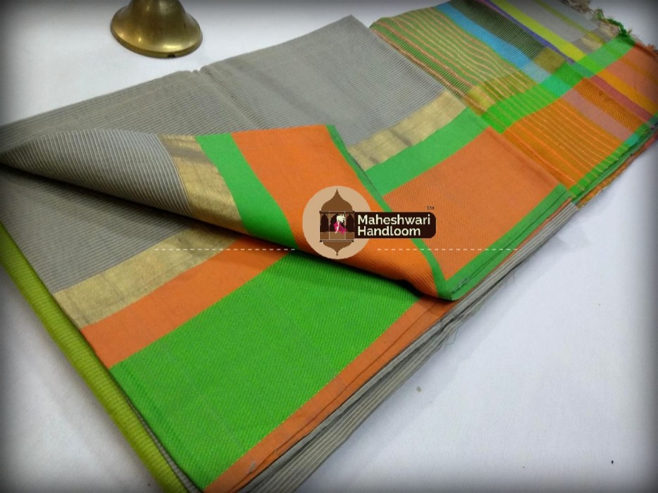 Maheshwari Tussar Ganga Jamuna Saree