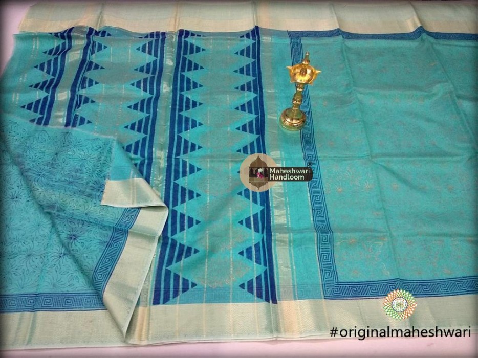 Maheshwari   Handblock Print Saree