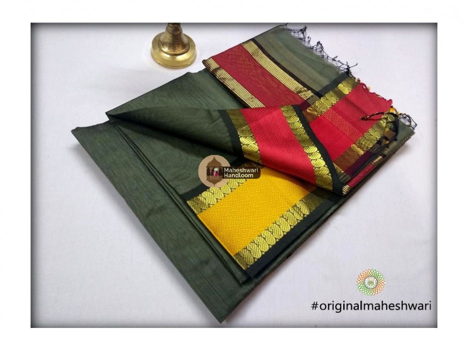 Maheshwari  Keri buti Border Saree