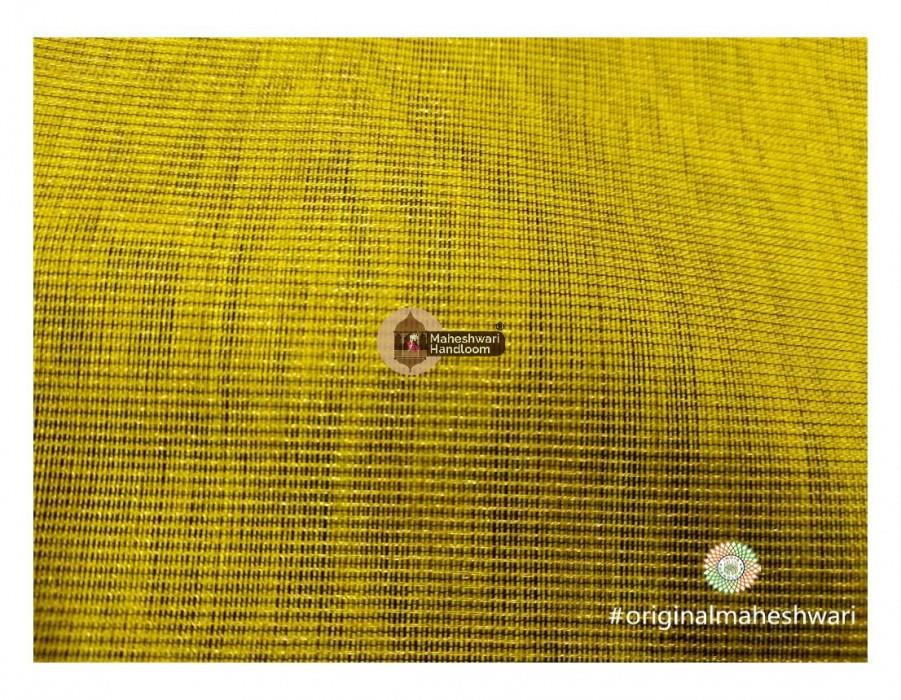 Maheshwari  Green Tissue Buta Pallu Weaving Saree
