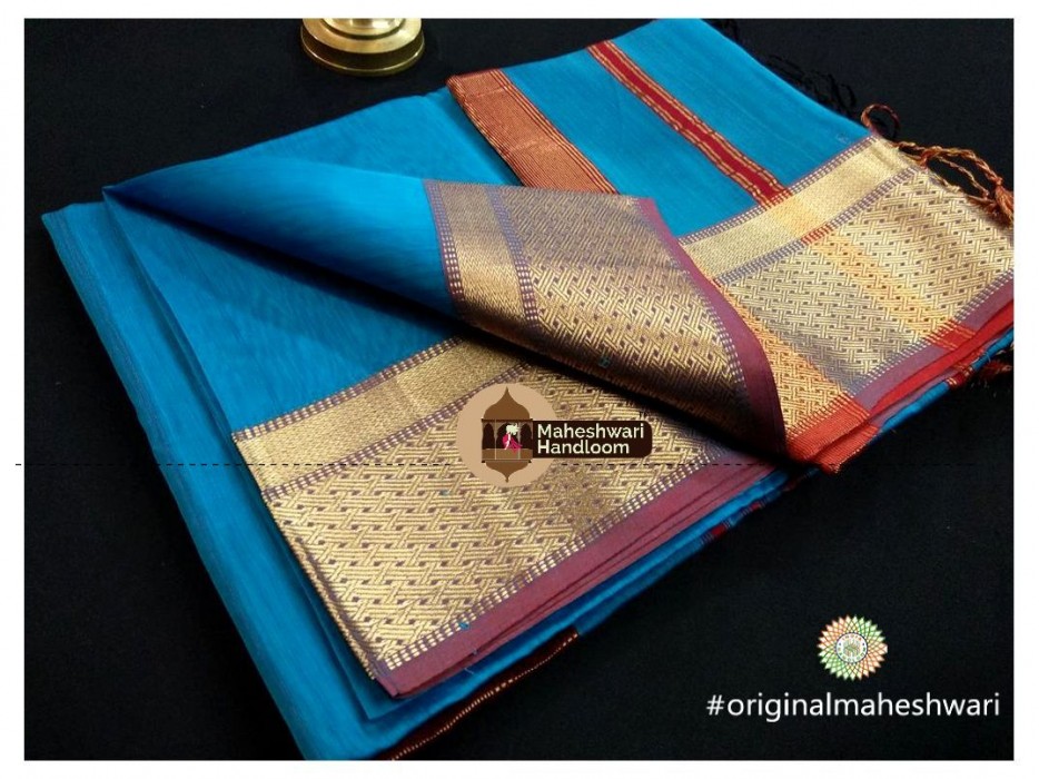 Maheshwari Jari Boreder Saree