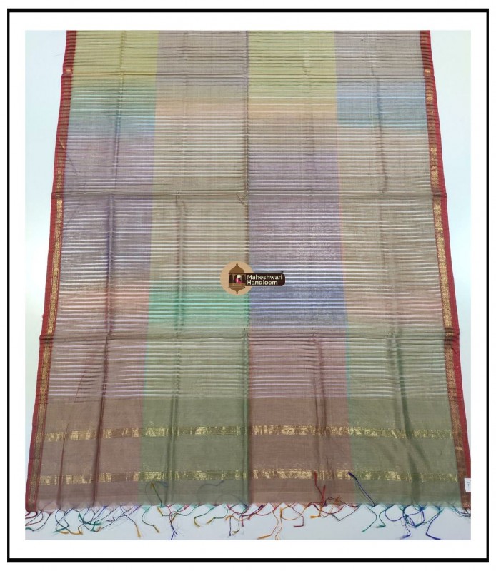 Maheshwari Multicolour Silk Dupatta