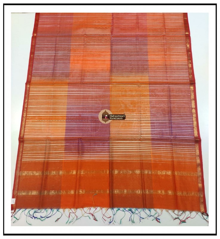 Maheshwari Multicolour Silk Dupatta