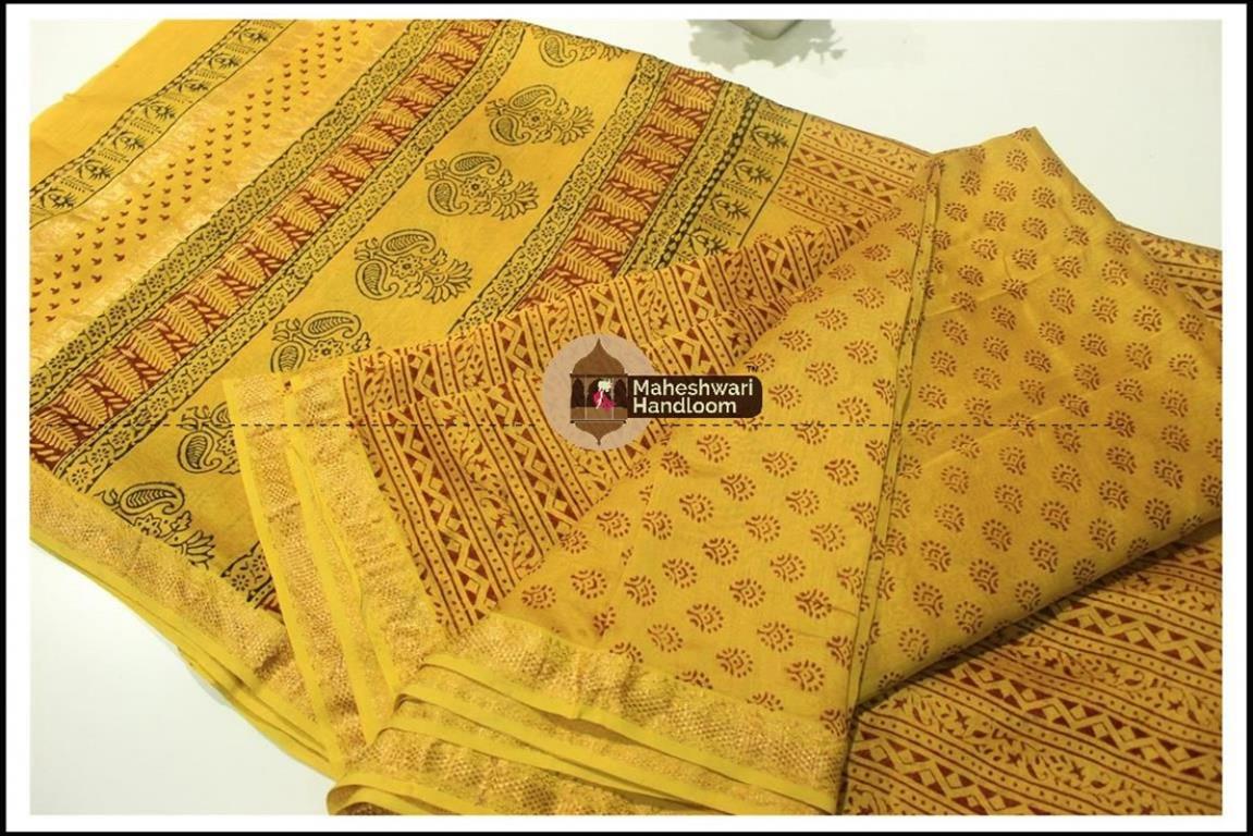 Maheshwari Mehandi Green  Bagh print Silk Cotton Suits