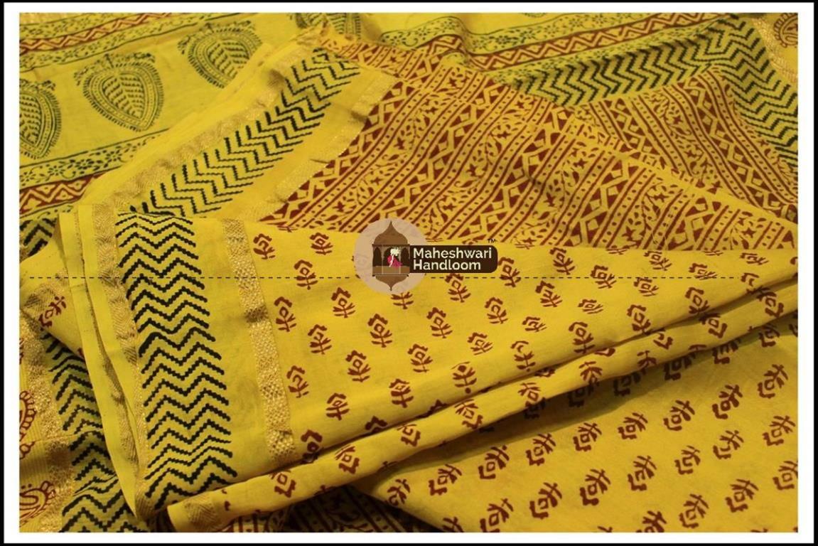 Maheshwari Mehandi Green Bagh print Silk Cotton Suits