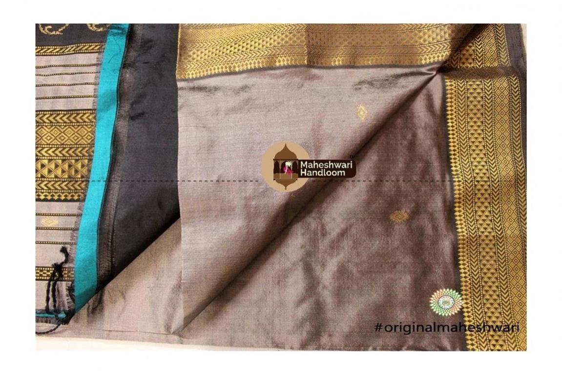 Maheshwari Skin Color  Pure Silk Saree 