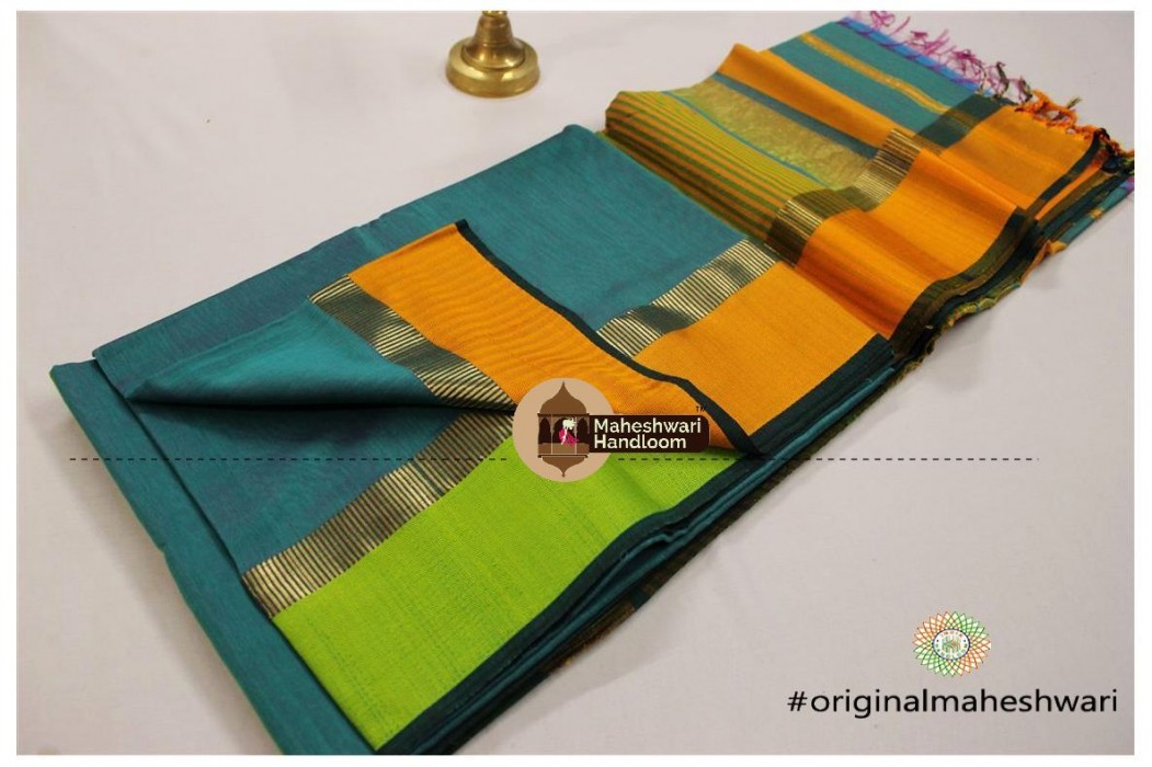 Maheshwari Jari-Resham Border Saree