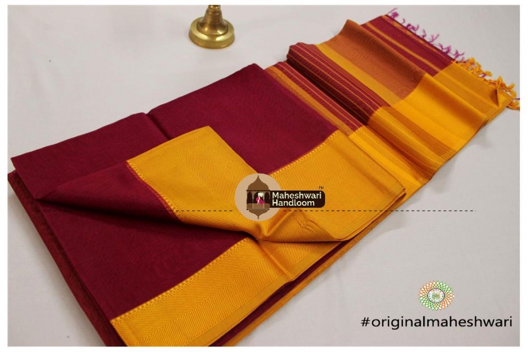 Maheshwari Resham Border Saree