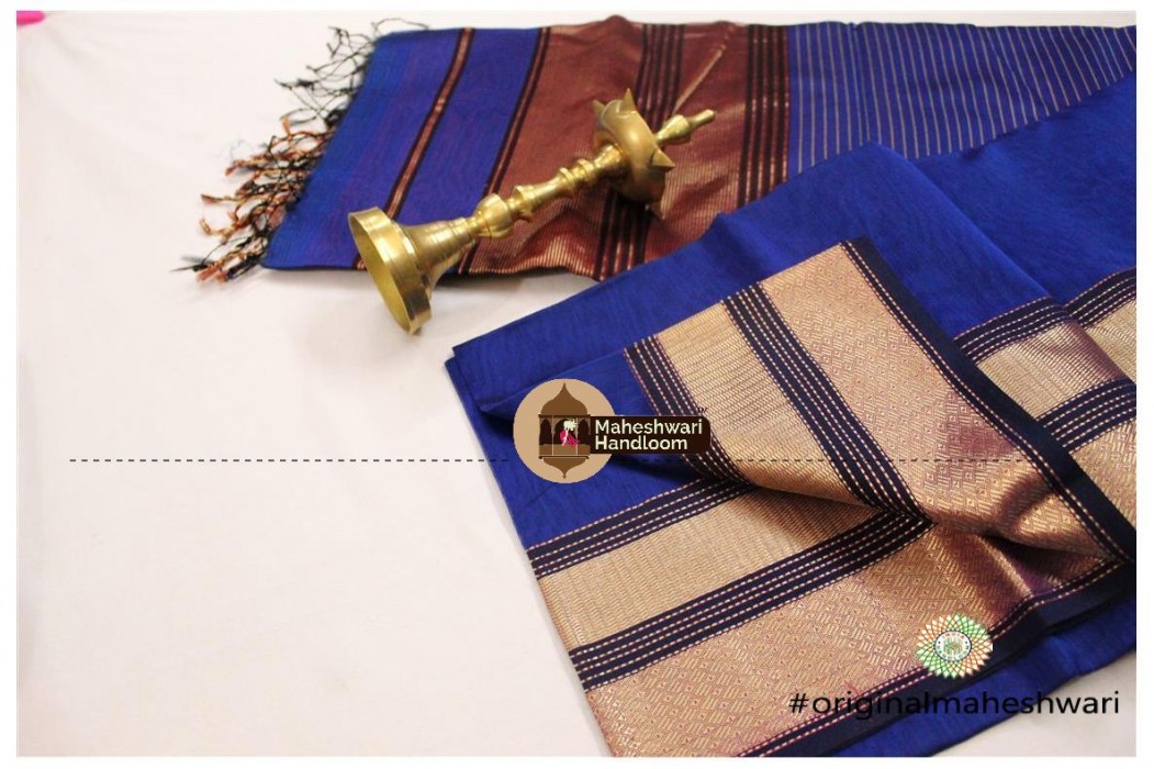 Maheshwari Jari-Resham Border Saree