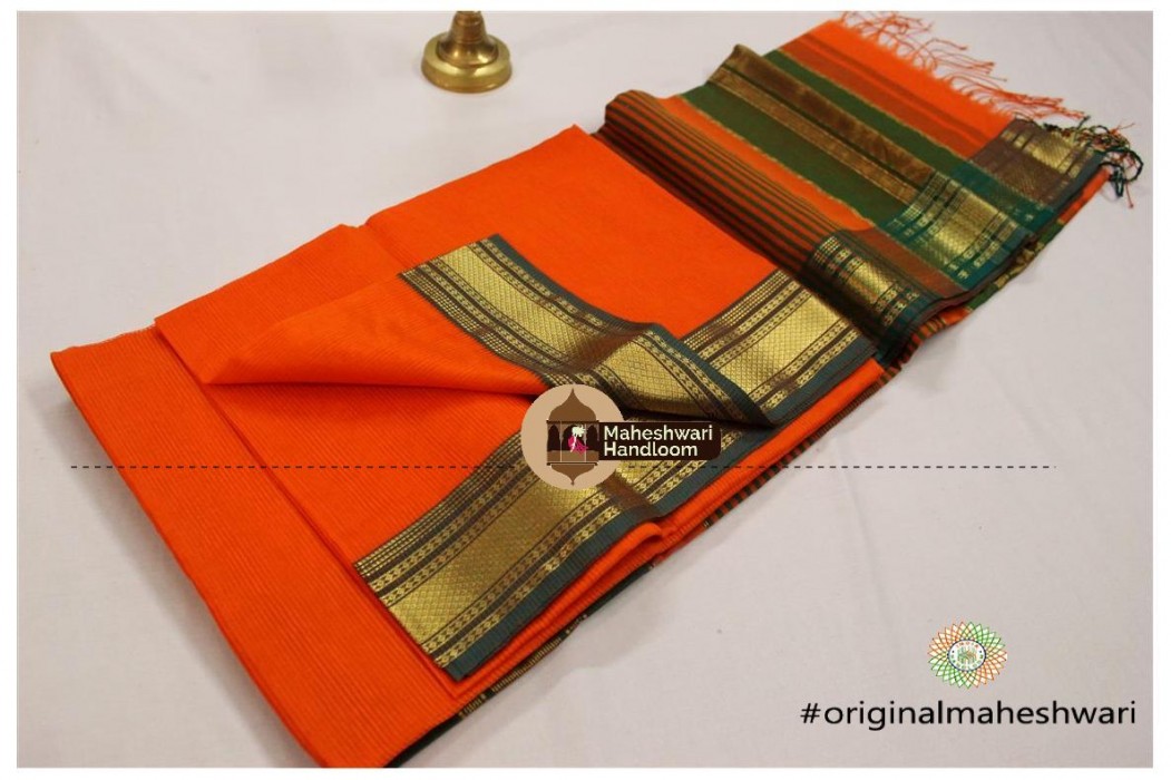 Maheshwari Jari-Resham Border Saree