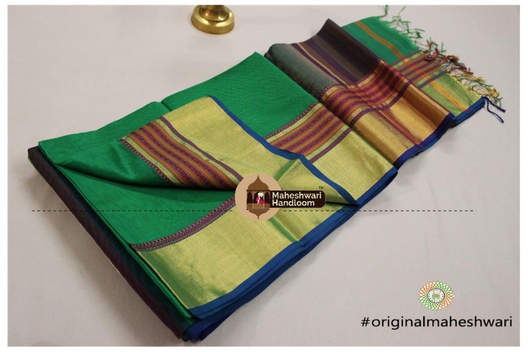 Maheshwari Jari-Resham Border Saree