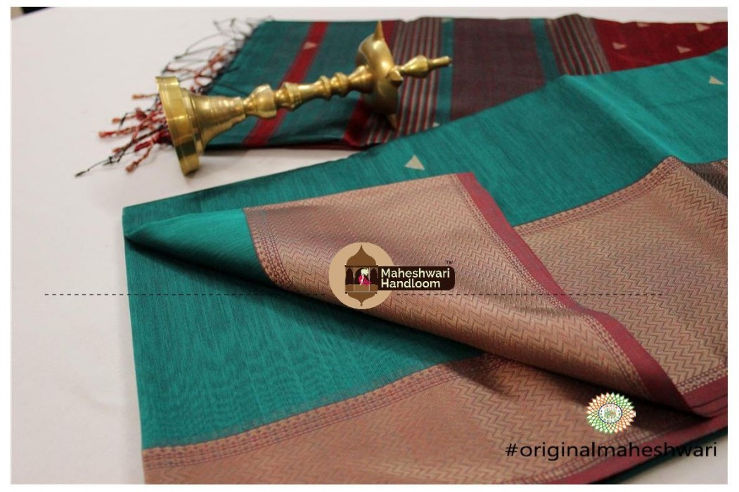 Maheshwari Resham Buti Saree