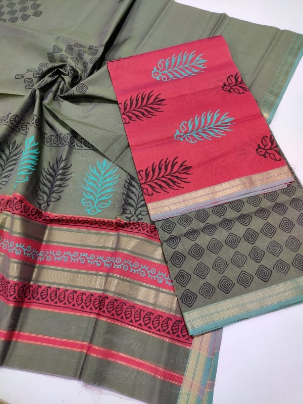  Maheshwari Handblock Printed Suits with Top Dupatta and Bottom sets